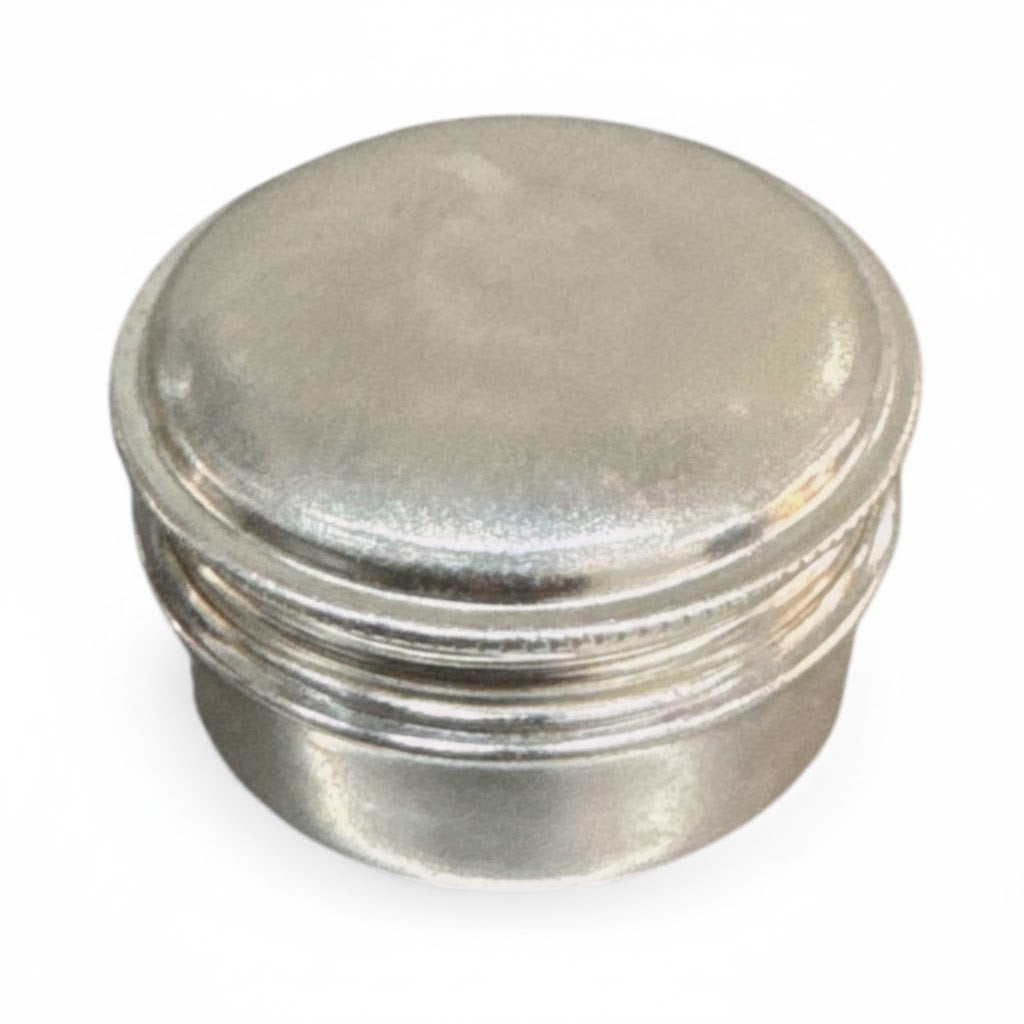 Pure Silver Dibbi | Handcrafted 92.5 Silver Round Box for Sindoor, Kumkum, or Jewelry