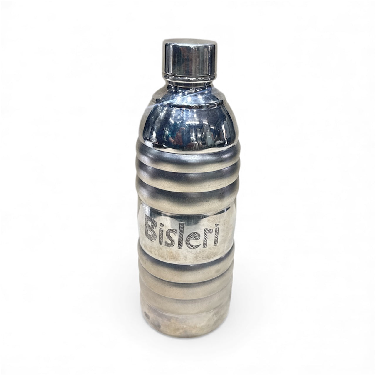 Pure Silver Bisleri Bottle – Handcrafted 92.5 Sterling Silver Water Bottle | Designer Round Silver Bottle