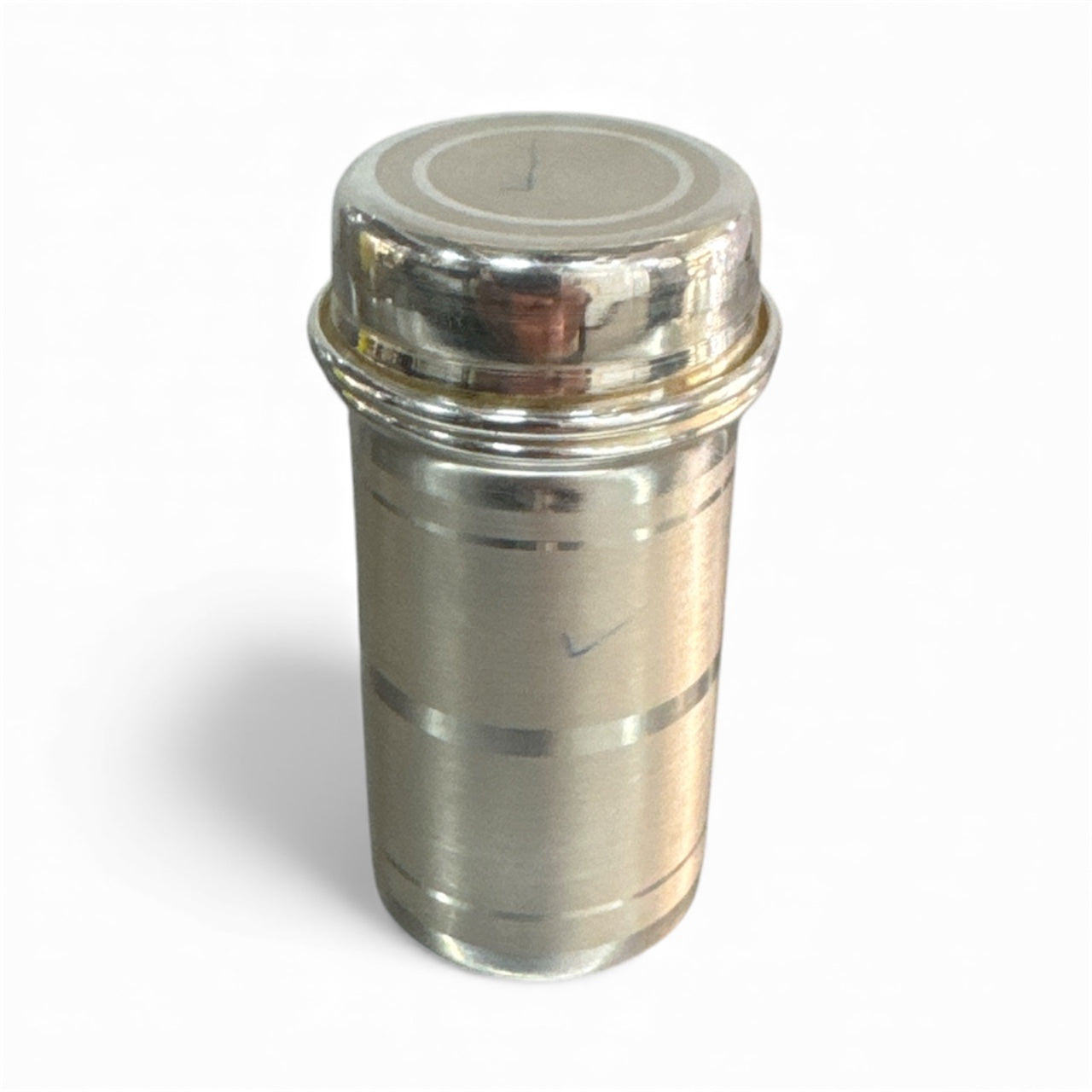 Plain Silver Dibbi | 92.5 Silver Storage Box for Kumkum, Chandan, or Dry Spices