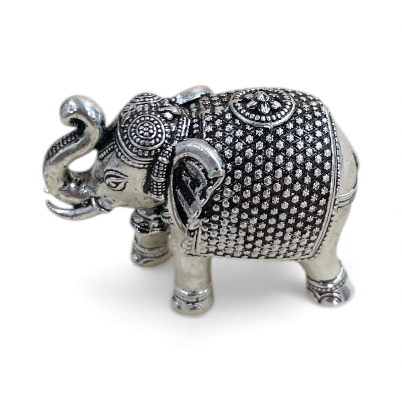 Handcrafted Silver Elephant Idol – 92.5 Sterling Silver Decorative Elephant for Prosperity & Vastu Decor