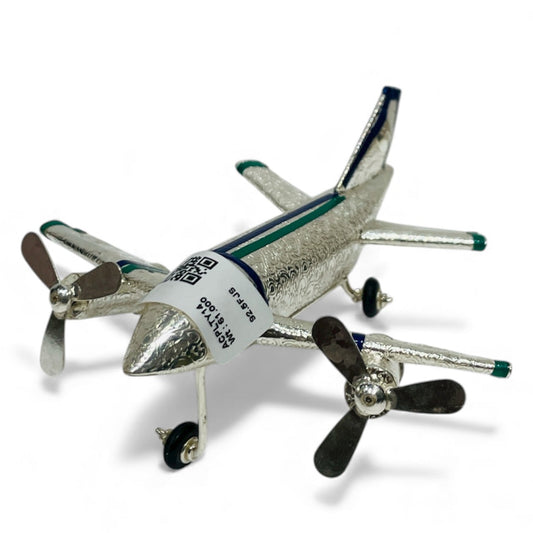 Pure Silver Plane Miniature | 92.5 Sterling Silver Handcrafted Collectible